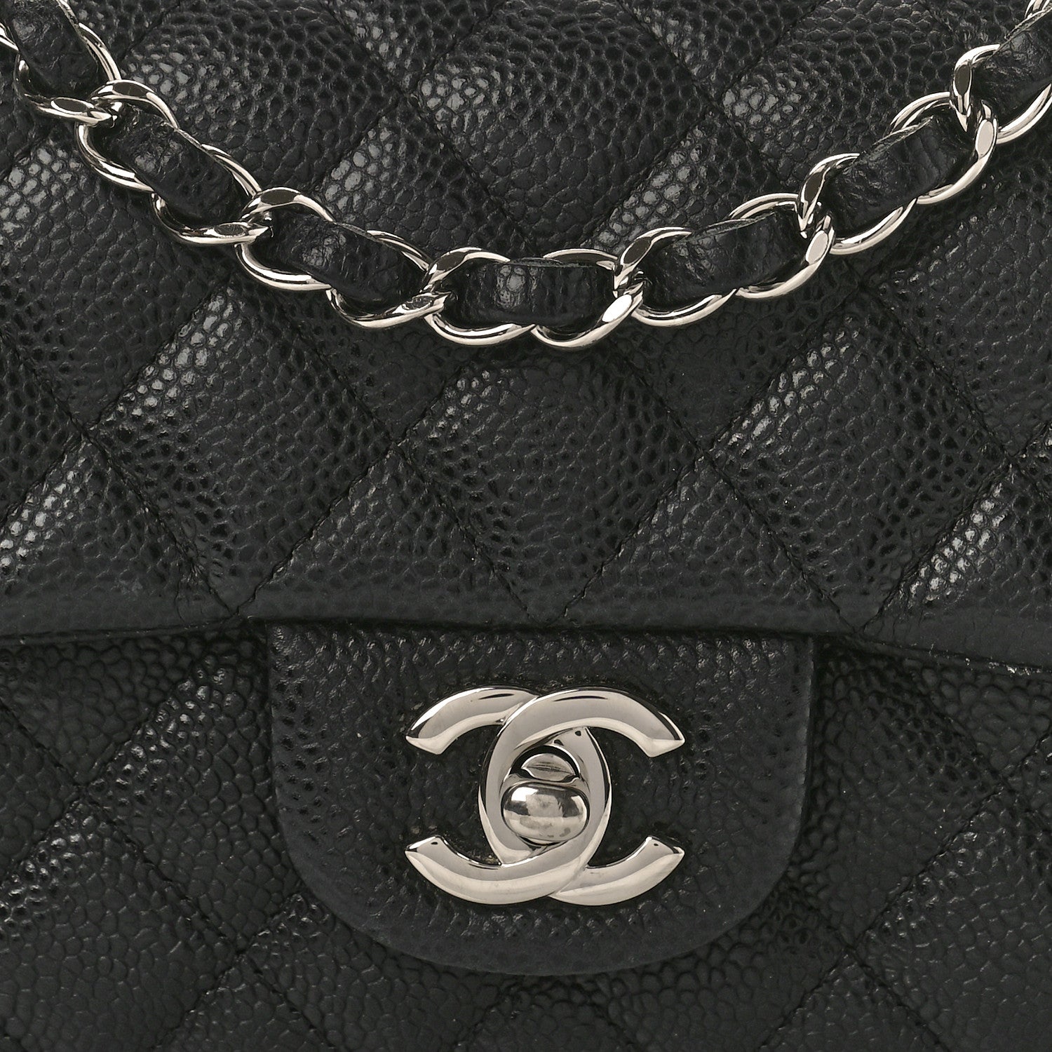 Chanel Caviar Quilted Mini Rectangular Flap Black 10 of 12
