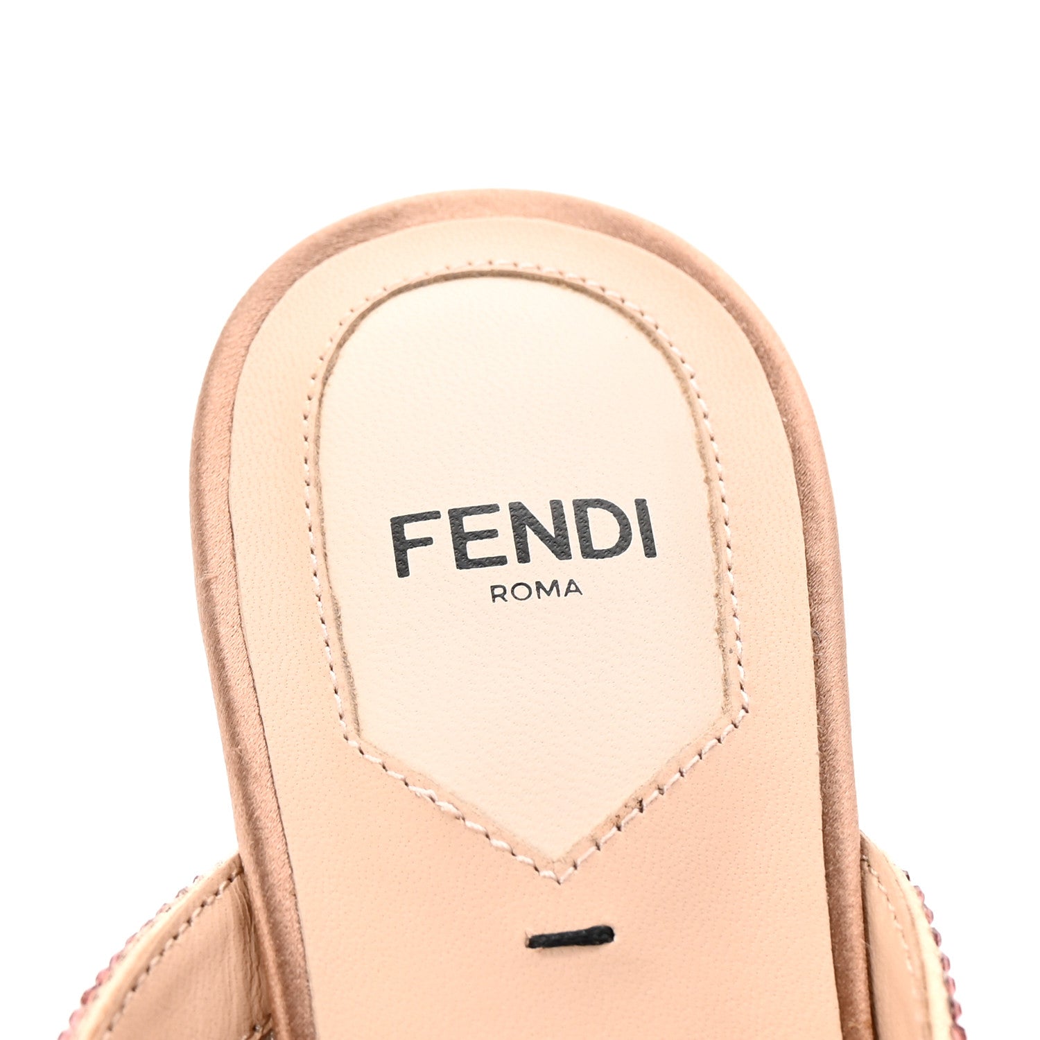 Fendi Technical Mesh Crystal Colibri Mule 36 Nude 8 of 9