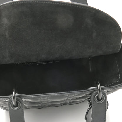 Christian Dior Ultra Matte Calfskin Cannage Medium Lady Dior Black 5 of 8