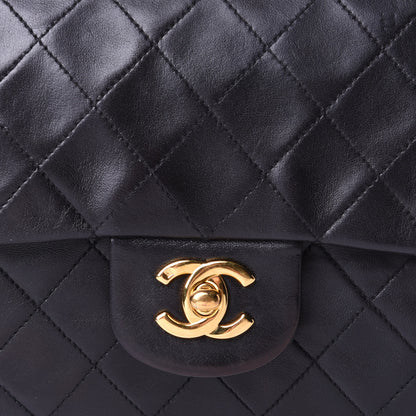 Chanel Lambskin Quilted Medium Double Flap Black 8 of 10