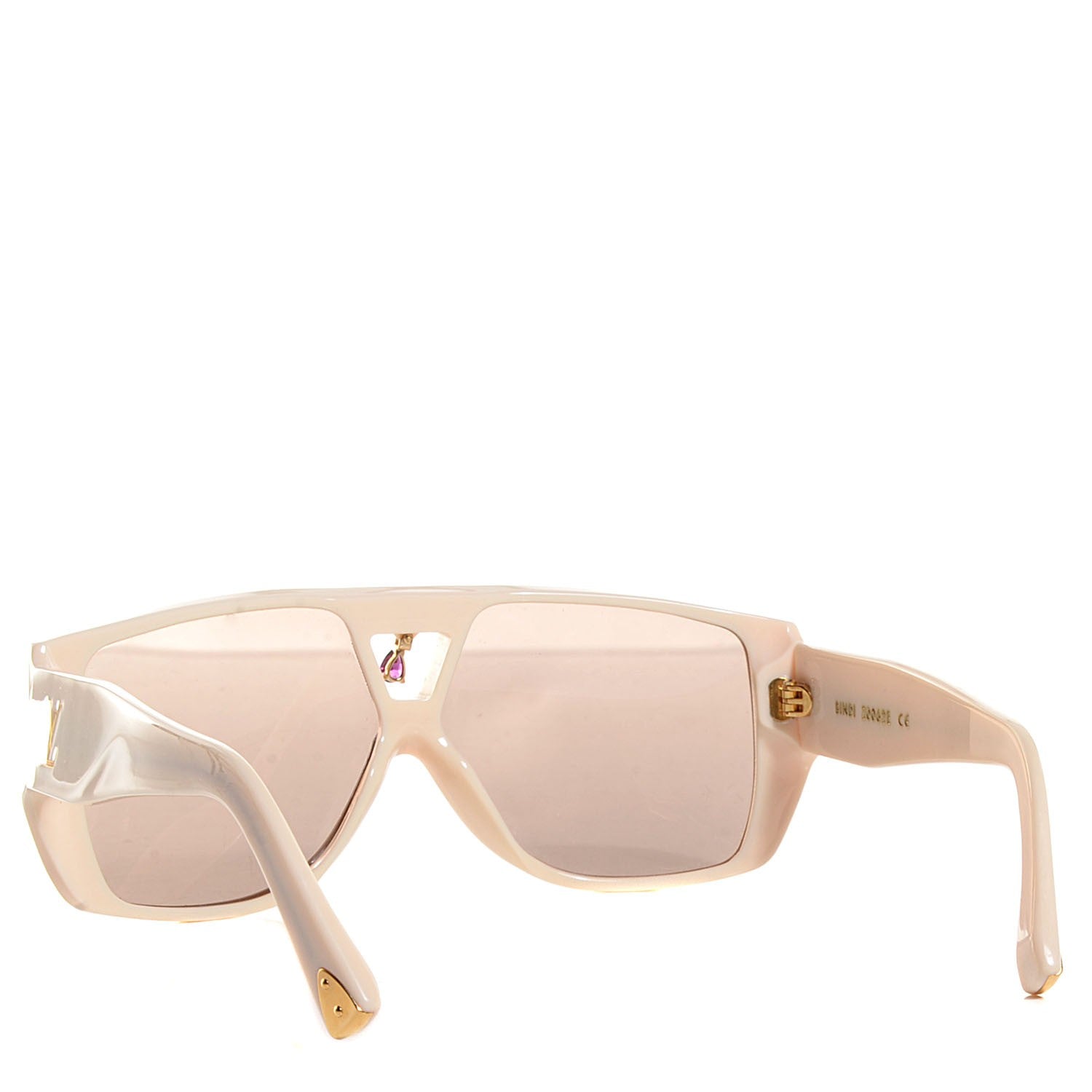 Louis Vuitton Acetate Amethyst Bindi Sunglasses Ivory 2 of 5
