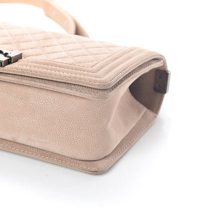 Chanel Iridescent Caviar Medium Boy Flap Marron Clair 9 of 10