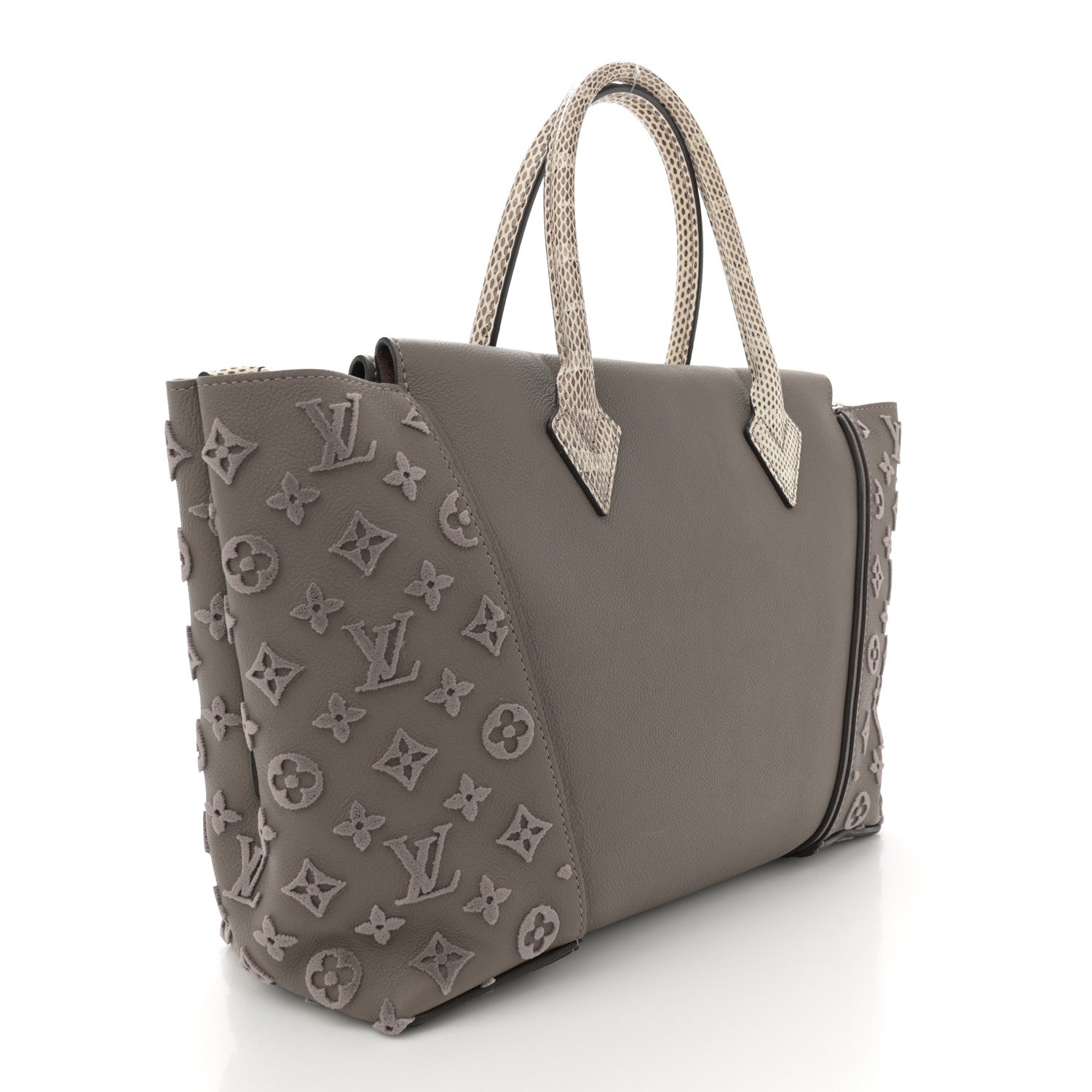 LOUIS VUITTON バーグ ファランドール モノグラム グレー 美品 Louis Vuitton Monogram Tuffetage Ayers Tote W PM Grey 1685849