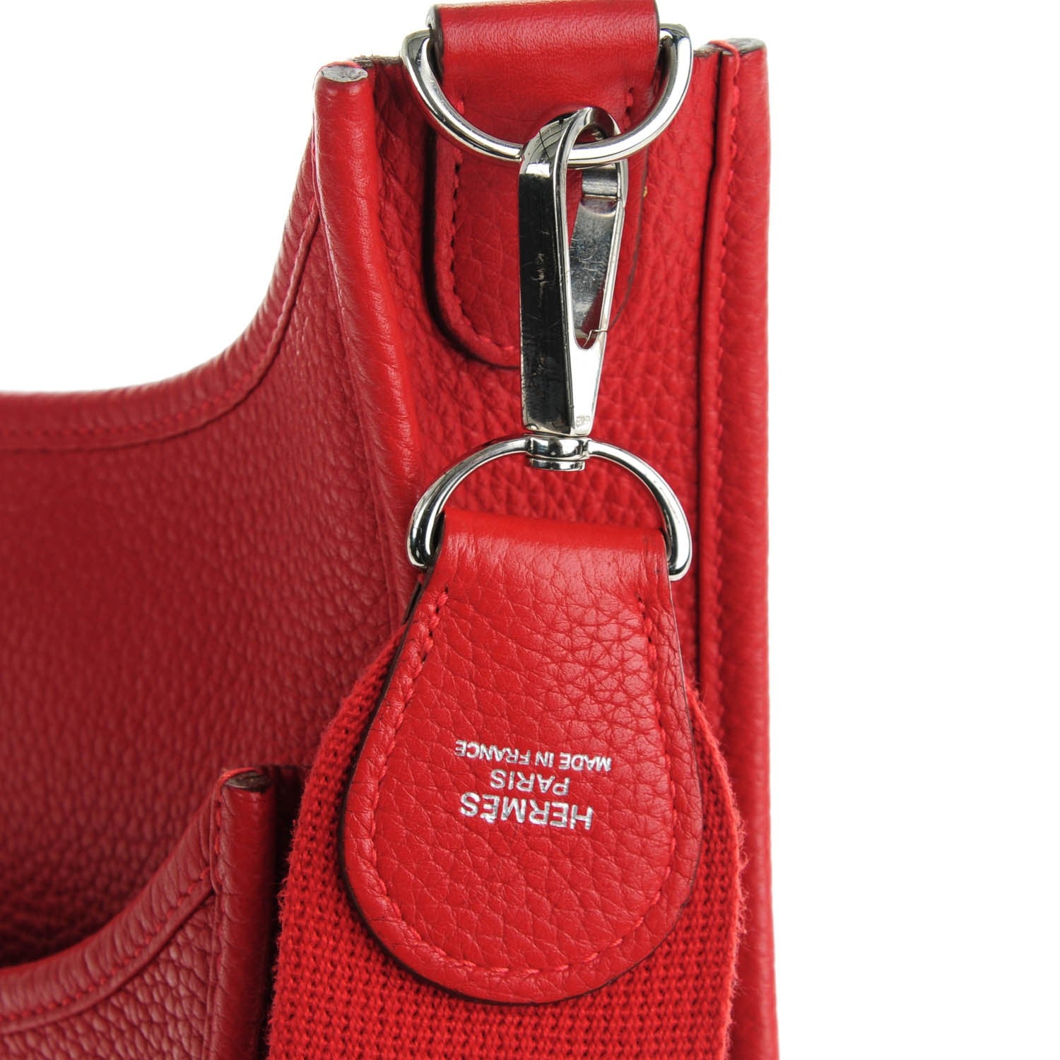 Hermes Taurillon Clemence Evelyne III PM Rouge Casaque 7 of 7