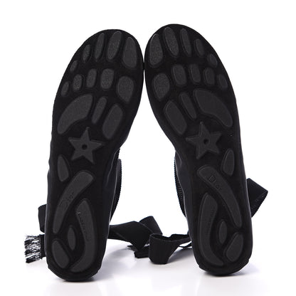 Christian Dior Micro Mesh Academy Lace-Up Ballerina Flats 36.5 Black 5 of 7