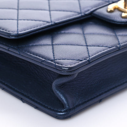 Chanel Iridescent Lambskin Quilted Small Chic Pearls Flap Blue 8 of 9