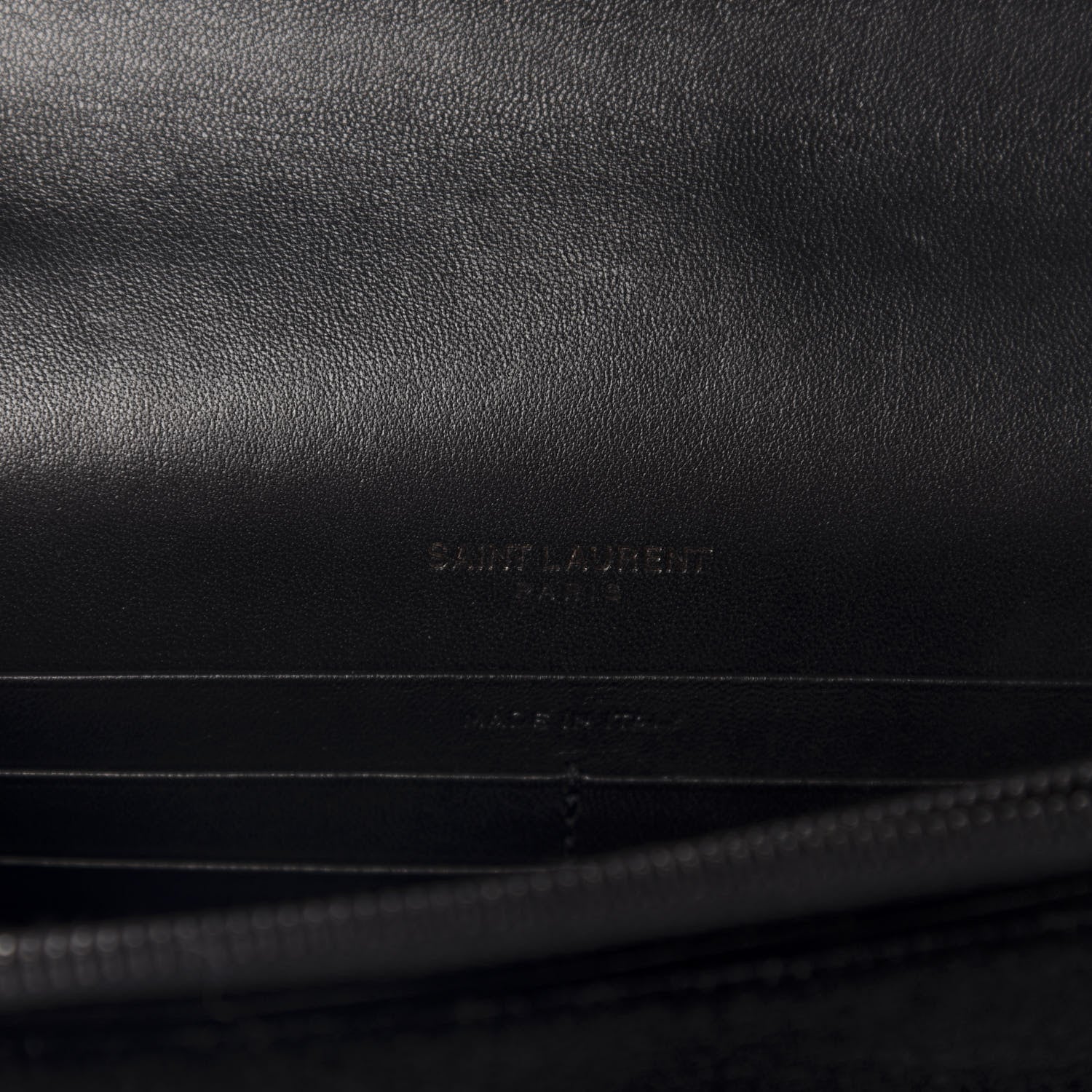 Saint Laurent Velvet Crystal Monogram Kate Tassel Chain Wallet Black 8 of 10