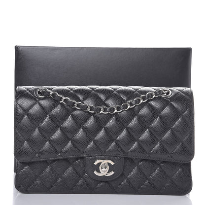 Chanel Caviar Quilted Medium Double Flap Black 12 of 13