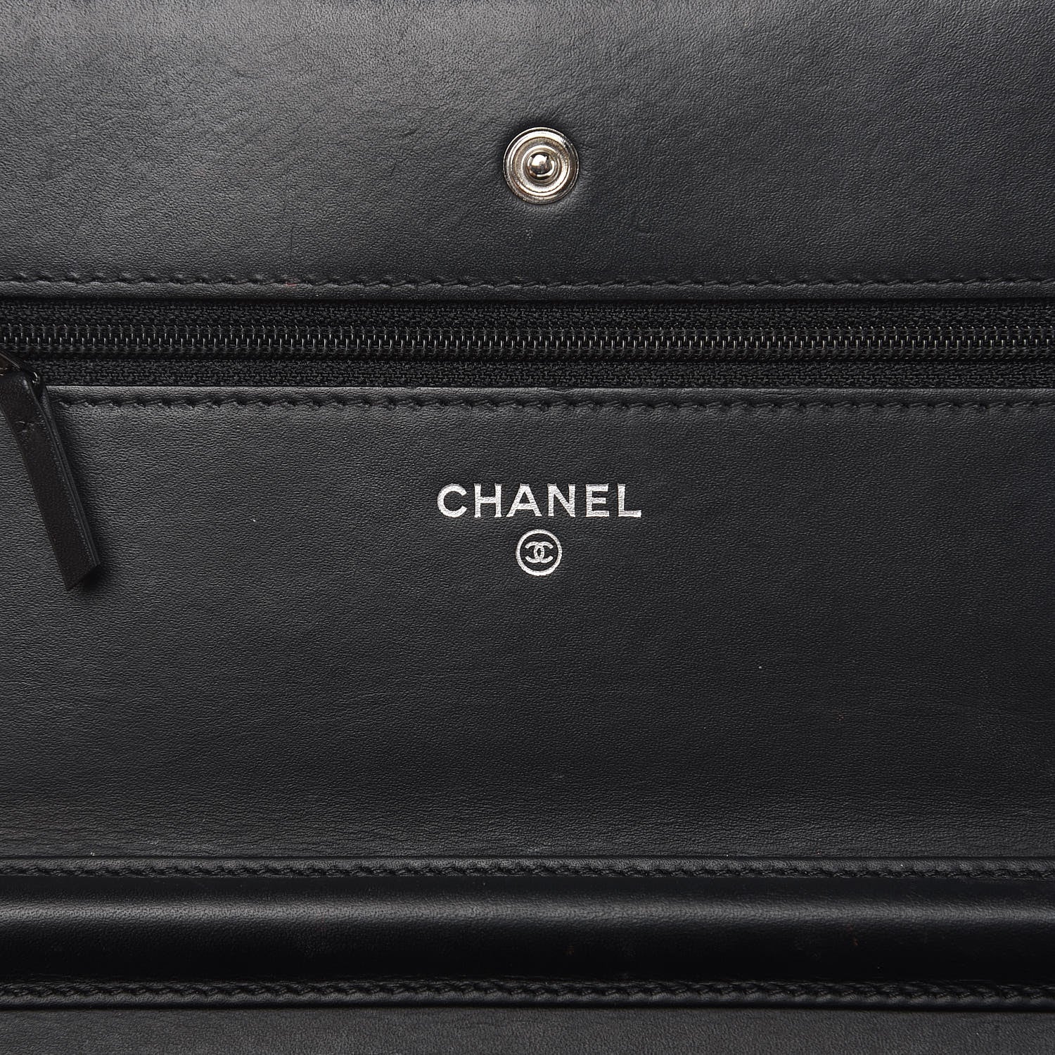 Chanel Patent Quilted Wallet On Chain WOC Black 6 of 15