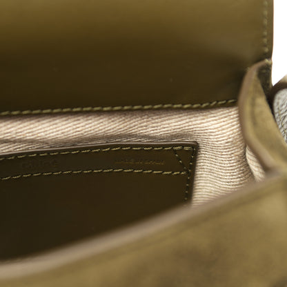 Chloe Suede Calfskin Mini Marcie Round Crossbody Bag Deep Olive 7 of 10