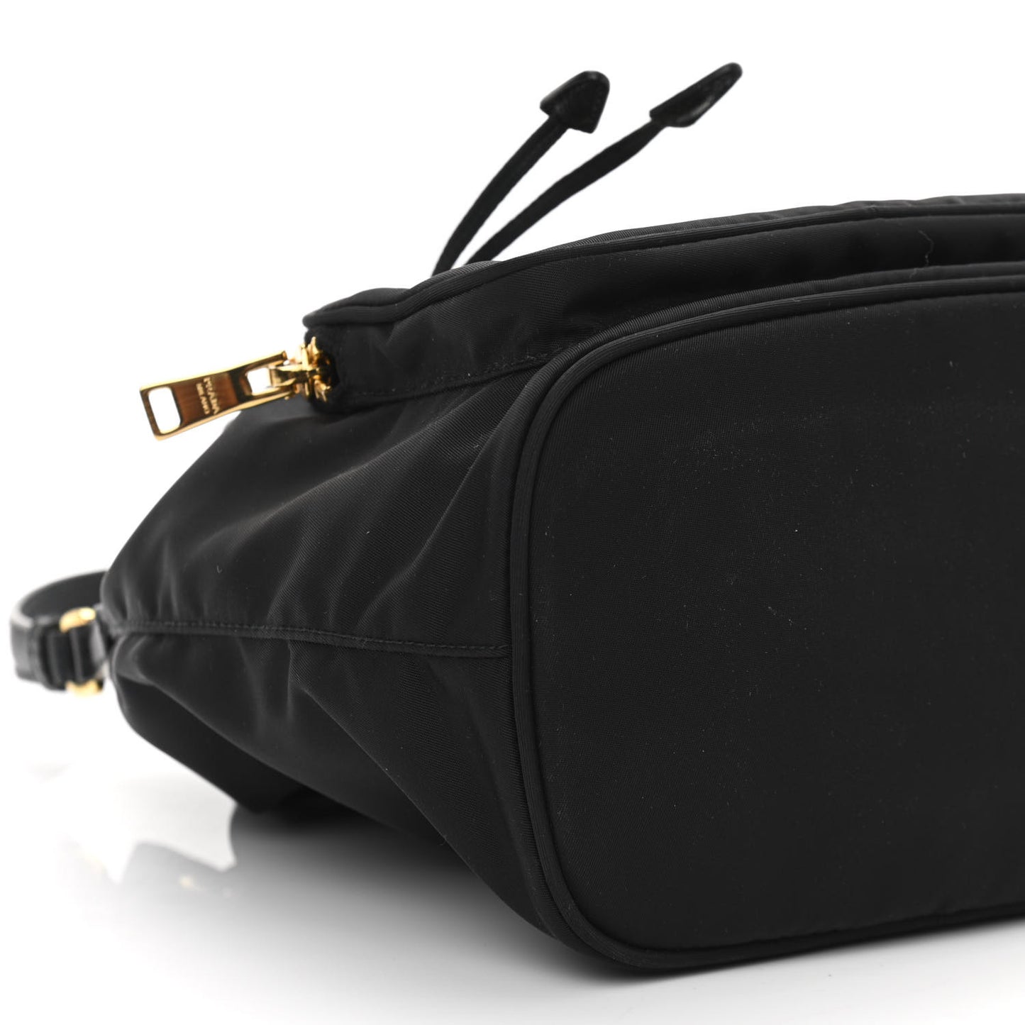 Re-Nylon Duet Drawstring Shoulder Bag Black