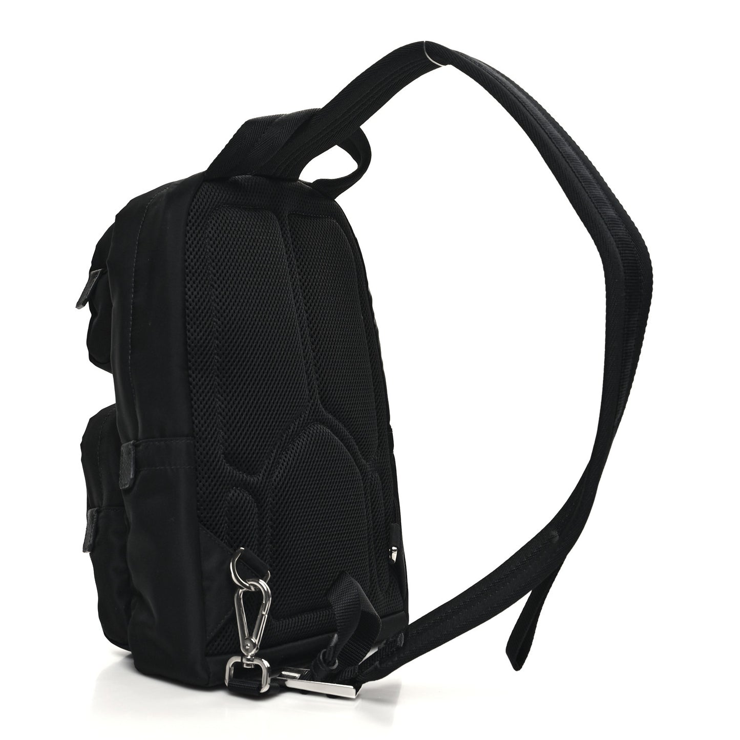 Tessuto Nylon Montagna Sling Backpack Black