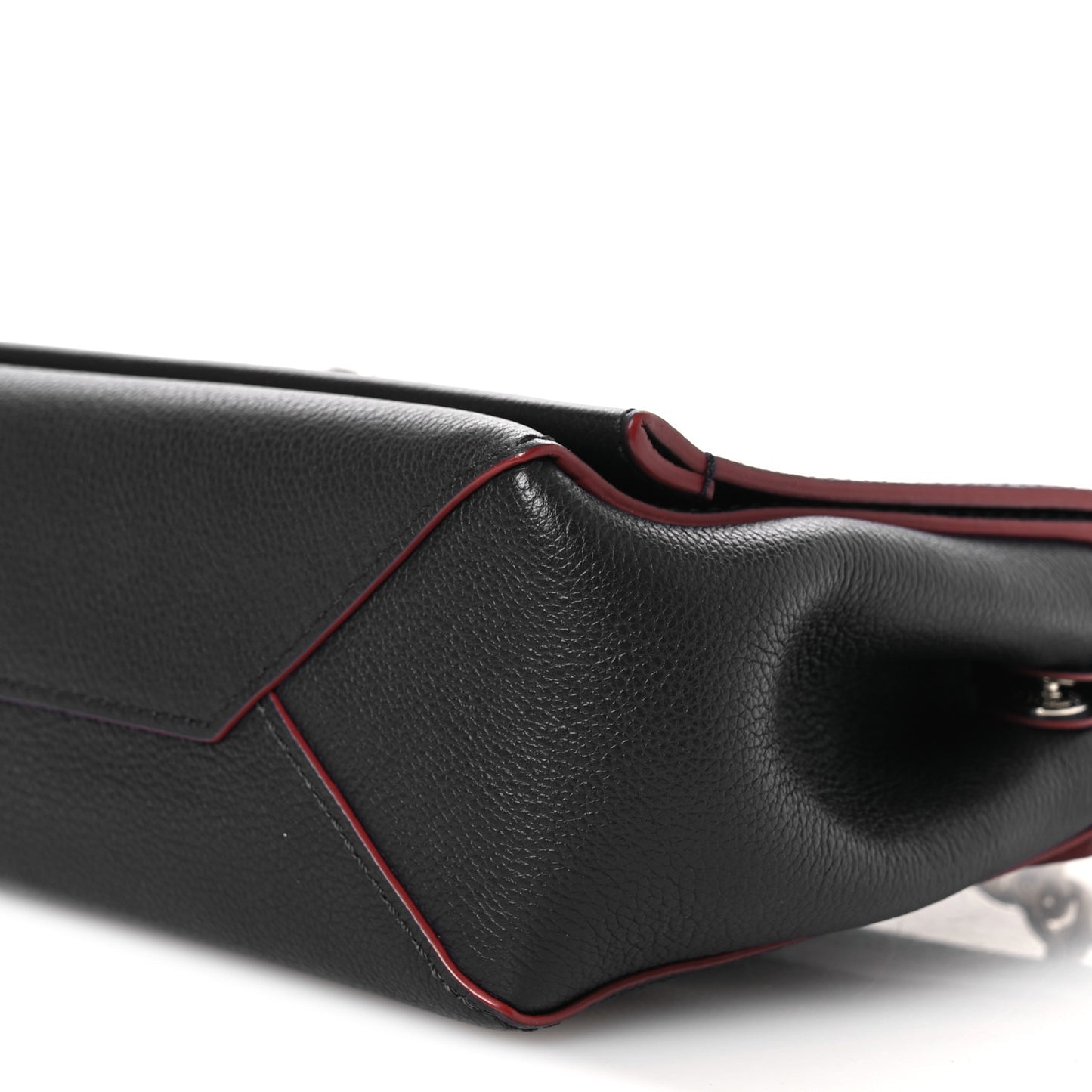 Calfskin Lockme II Chain Bag BB Marine Rouge