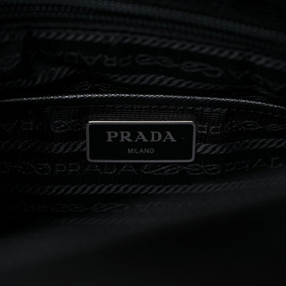 Prada Nylon Vela Saffiano Single Buckle Messenger Shoulder Bag Black 6 of 11