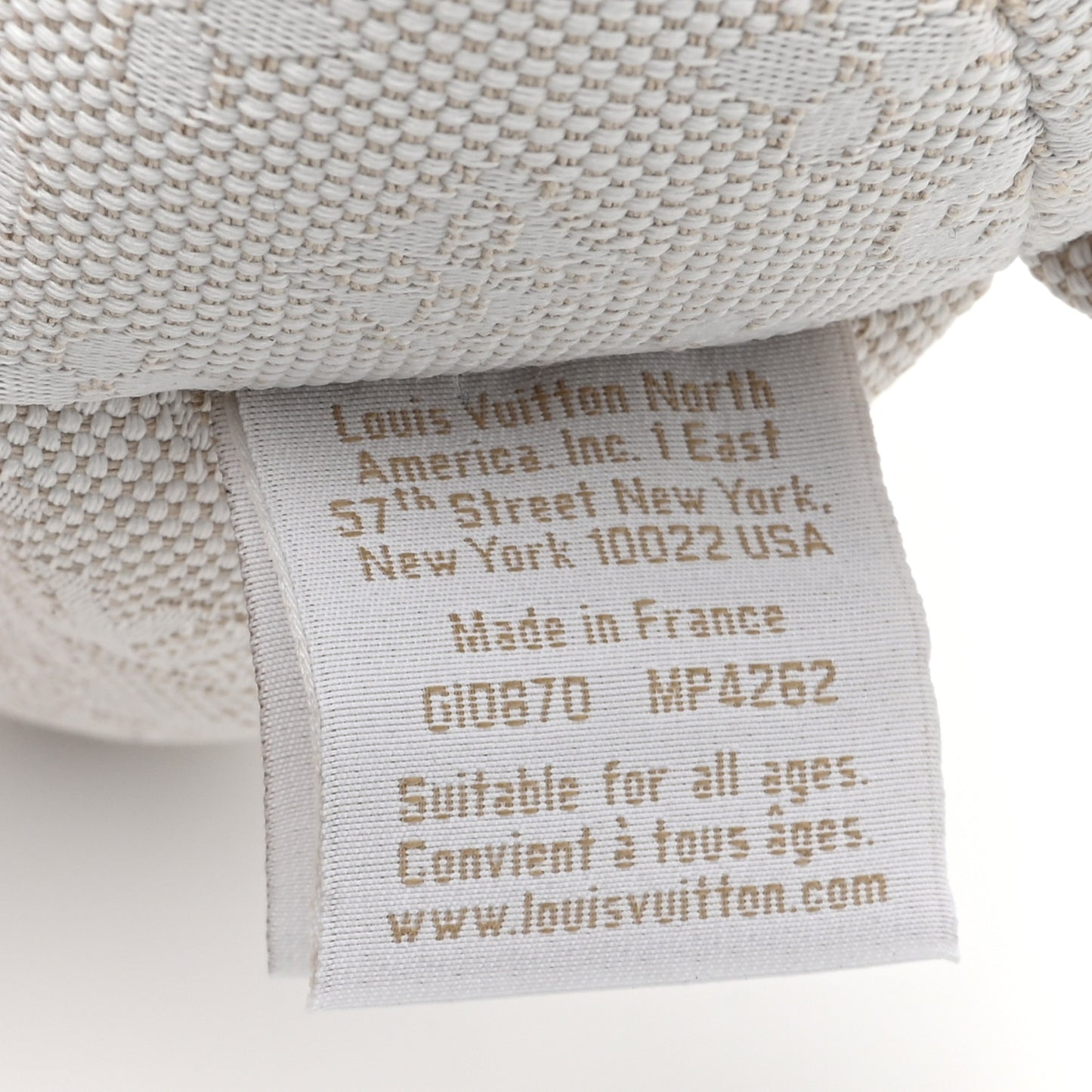 Monogram Jacquard Louis Teddy Bear Beige Yellow