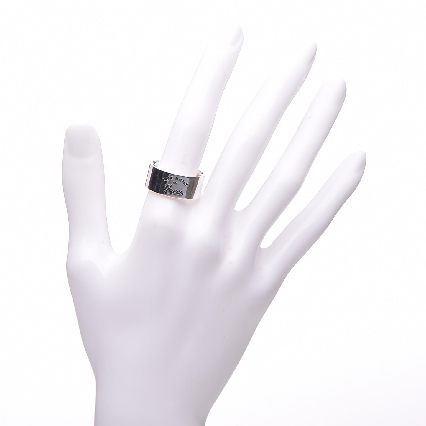 Sterling Silver Wide Signature Band Ring 7.75 56.5