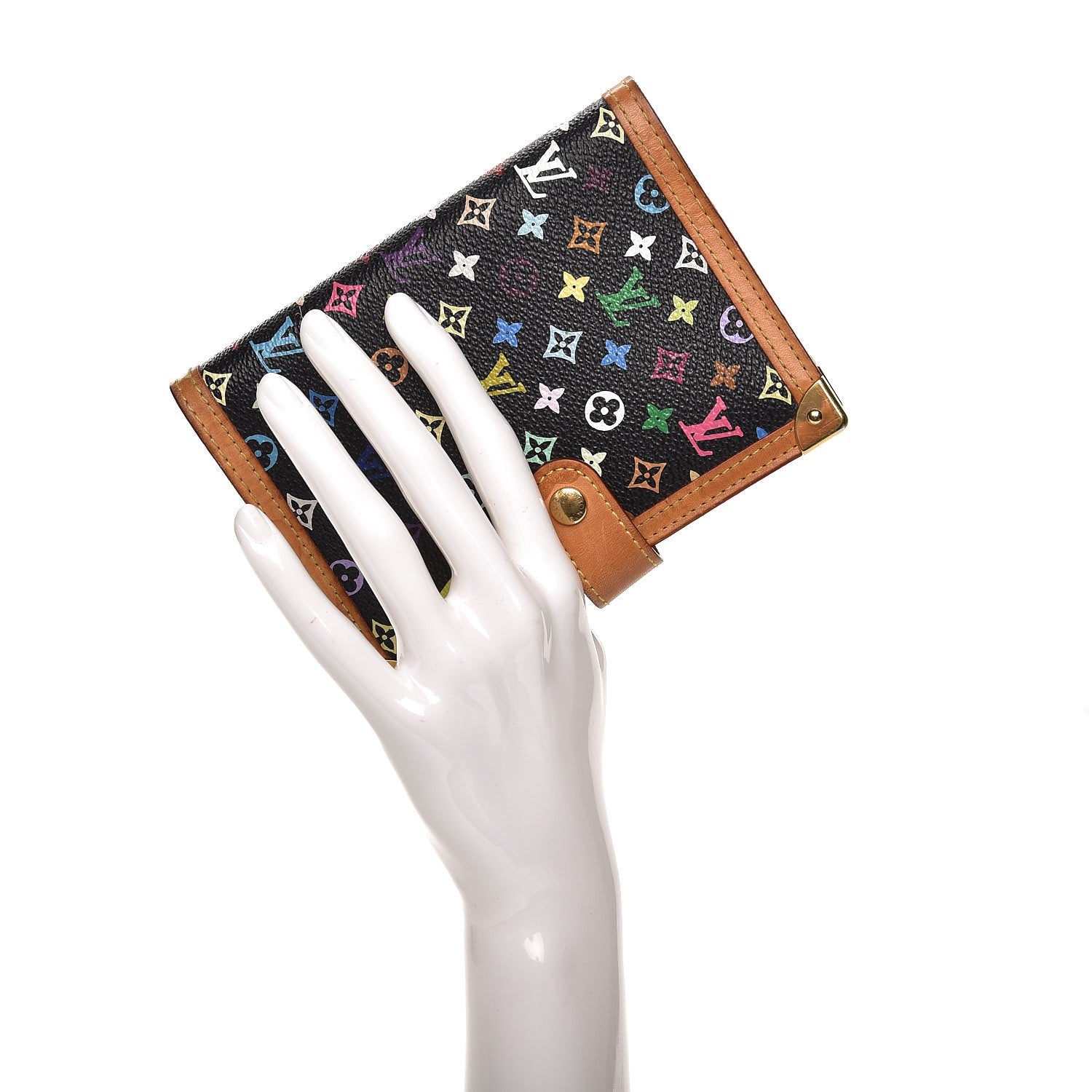 Louis Vuitton Monogram Multicolor Small Ring Agenda Cover Black 2 of 8