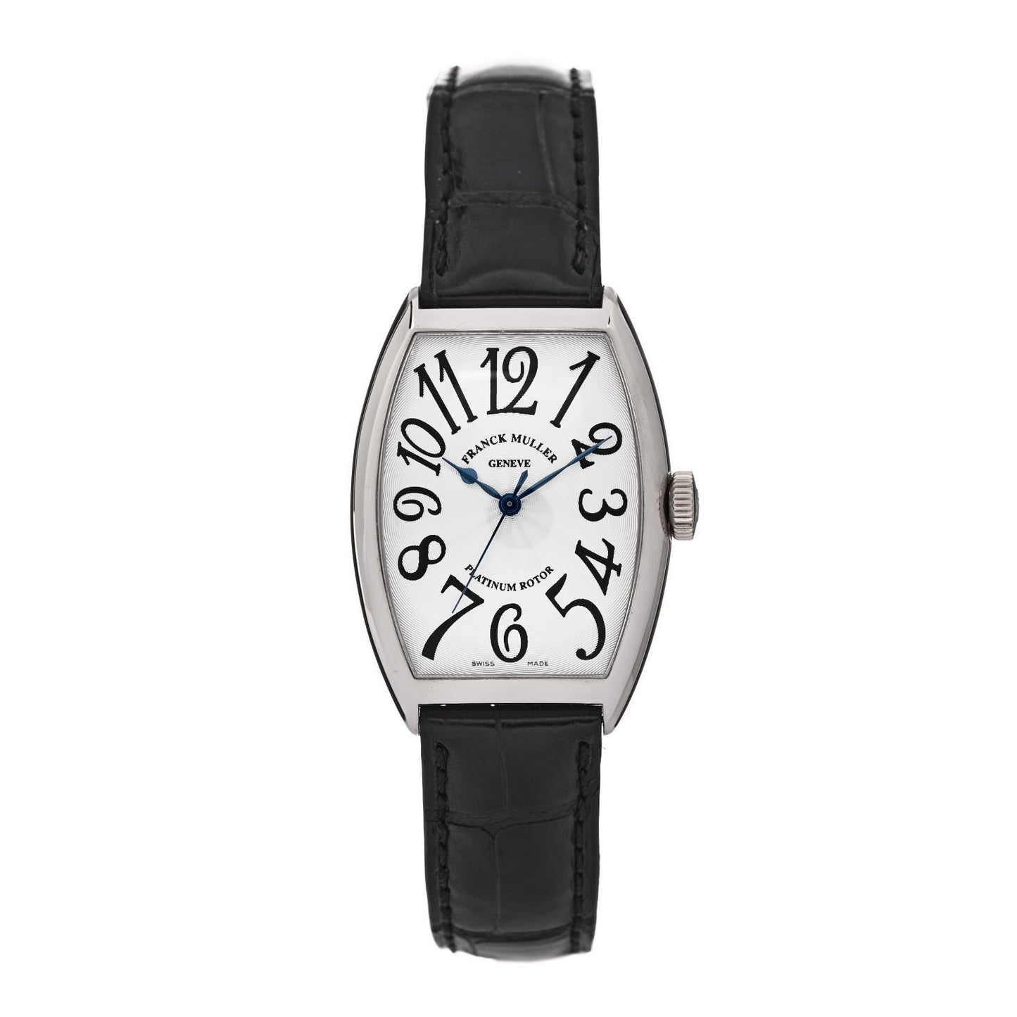 18K White Gold Alligator 32mm Cintree Curvex Automatic Watch 5850SC