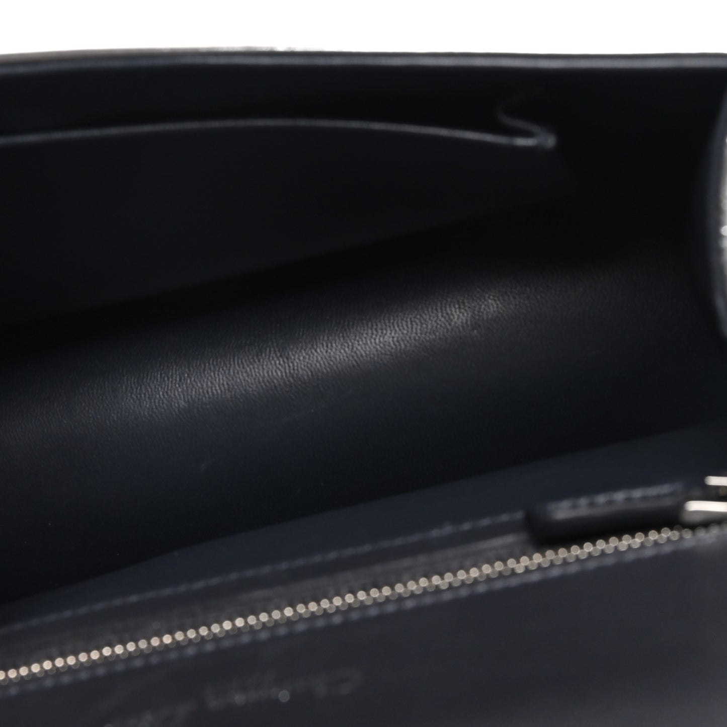 Metallic Patent Micro-Cannage Small Diorama Flap Bag Silver