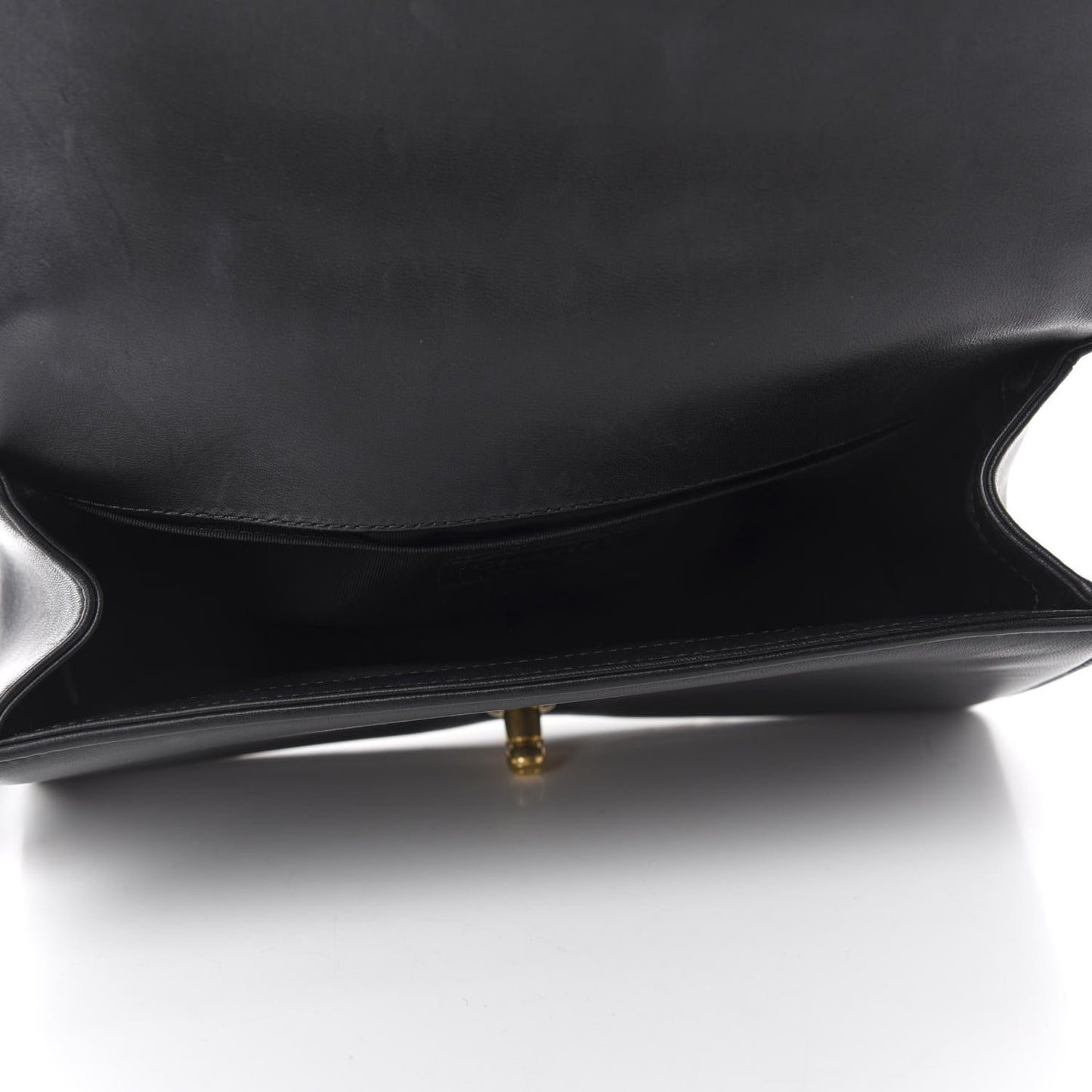 Lambskin Quilted Medium Boy Flap Black
