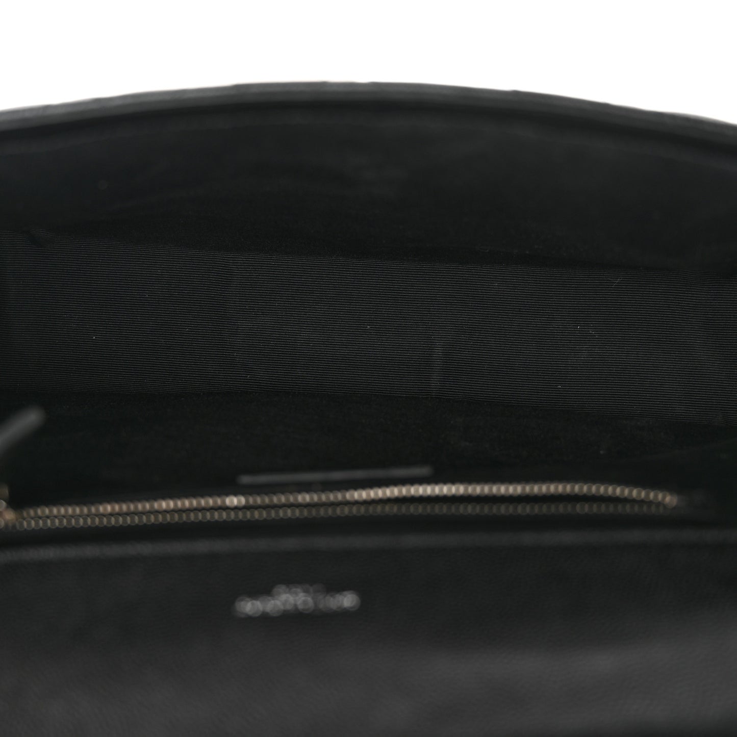 Grain De Poudre Textured Mixed Matelasse Large Triquilt Monogram Satchel Black