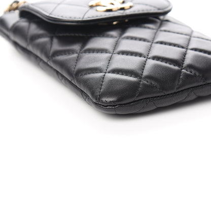 Chanel Lambskin Quilted CC Phone Holder Black 7 of 10