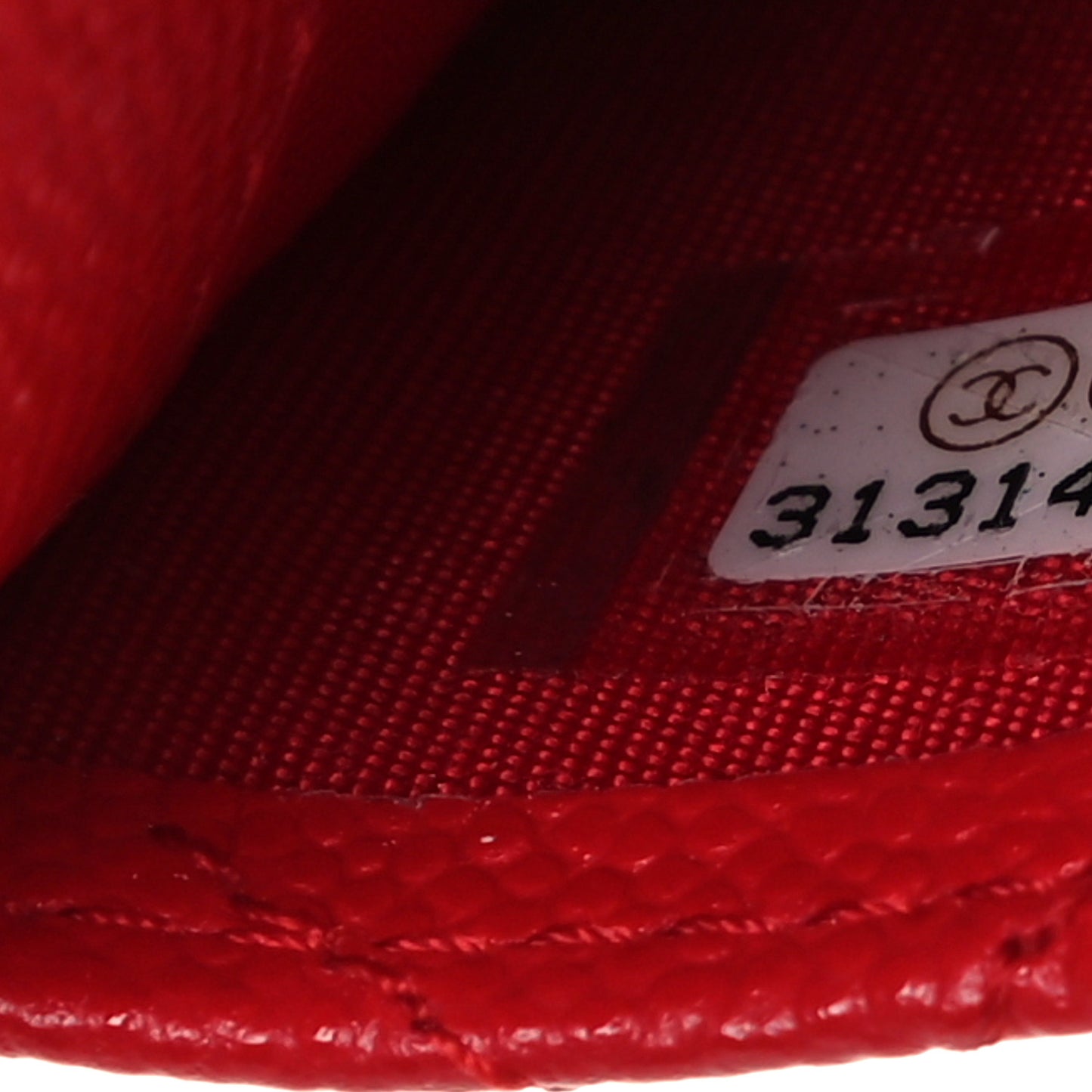 Caviar Quilted Card Holder Red
