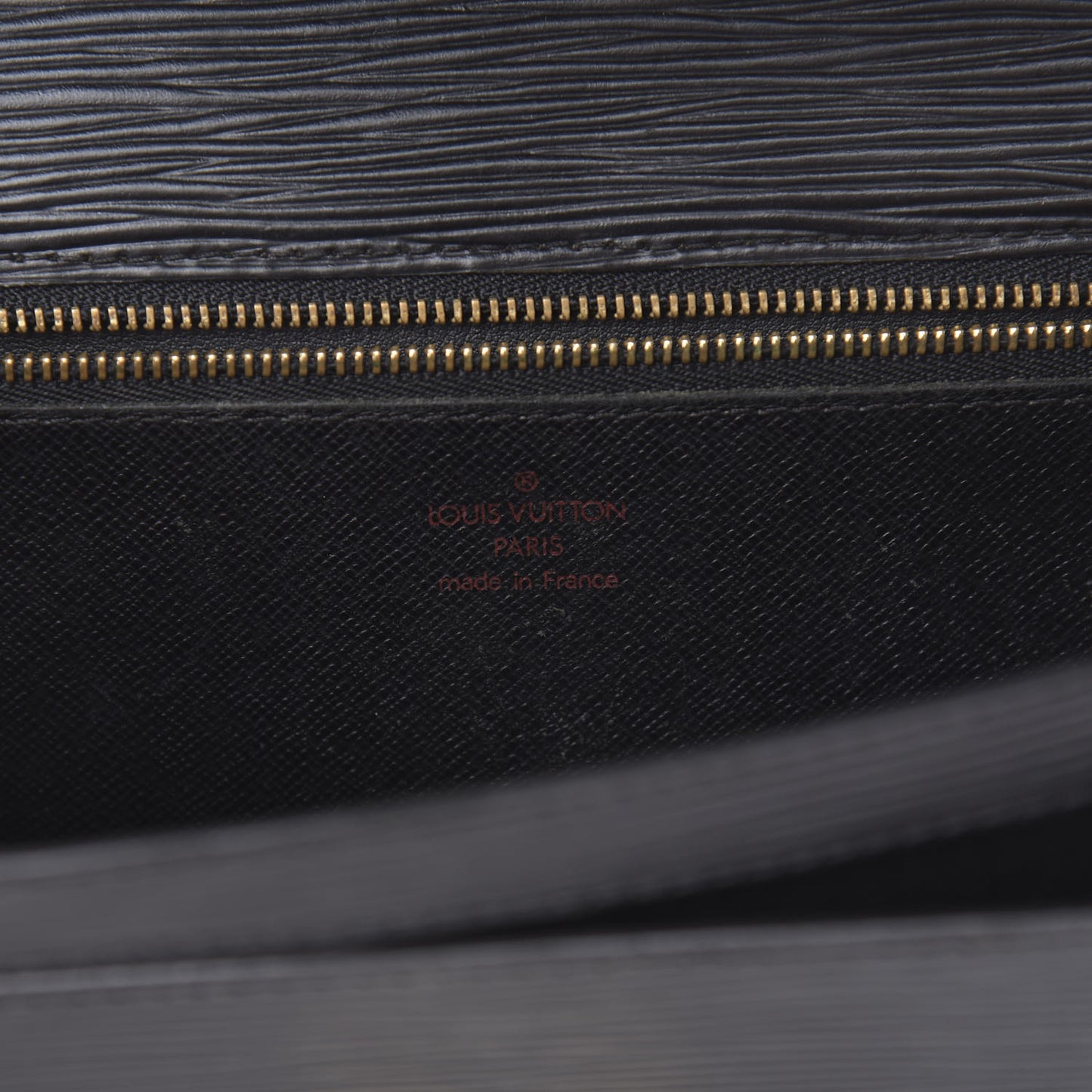Epi Pochette Sellier Dragonne Clutch Black