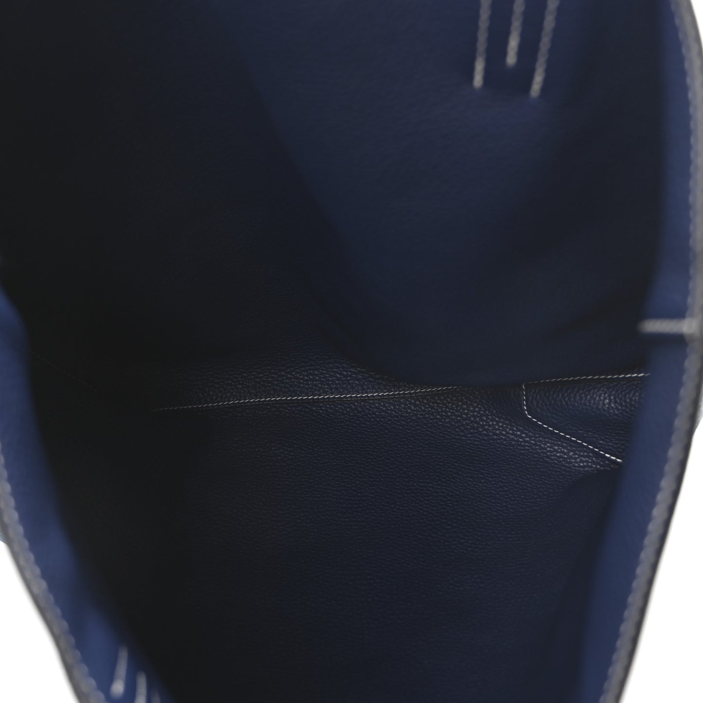 Taurillon Clemence Double Sens 45 Reversible Tote Bleu Izmir Bleu Saphir