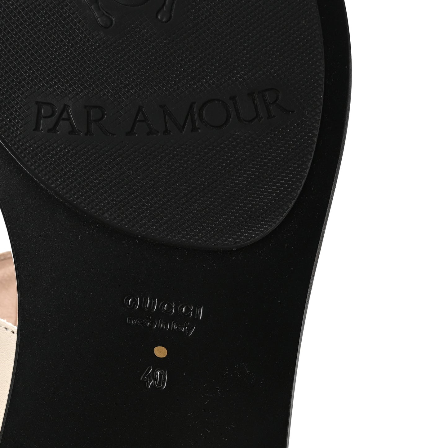 Calfskin GG Marmont Thong Sandals 40 Mystic White