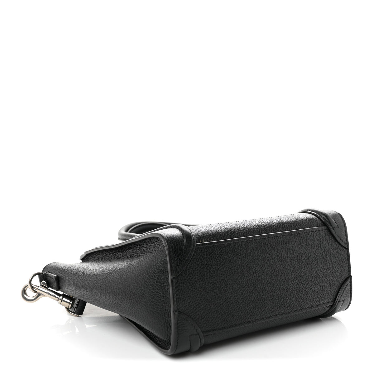 Celine Drummed Calfskin Nano Luggage Black 4 of 10