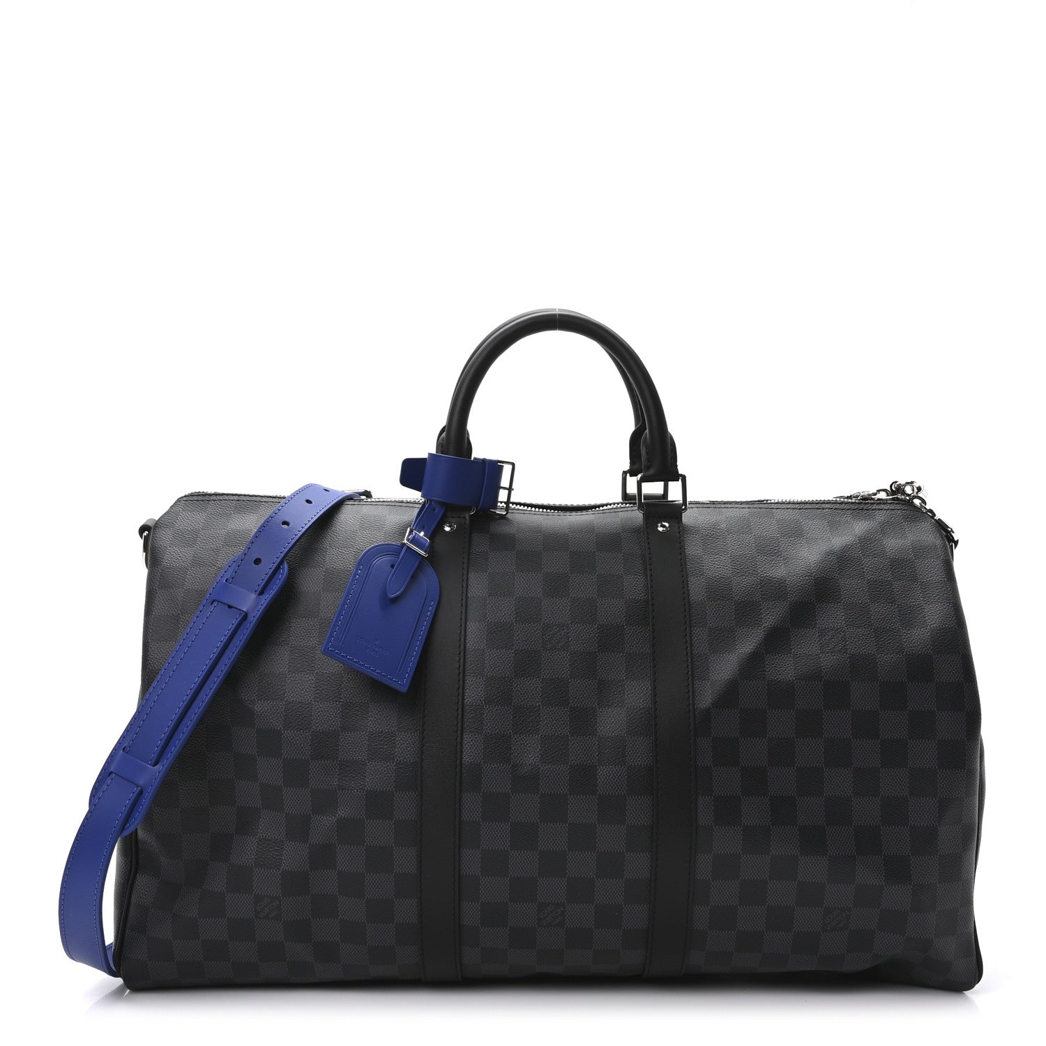 Louis Vuitton Damier Graphite Keepall Bandouliere 50 Indigo Blue 1 of 8