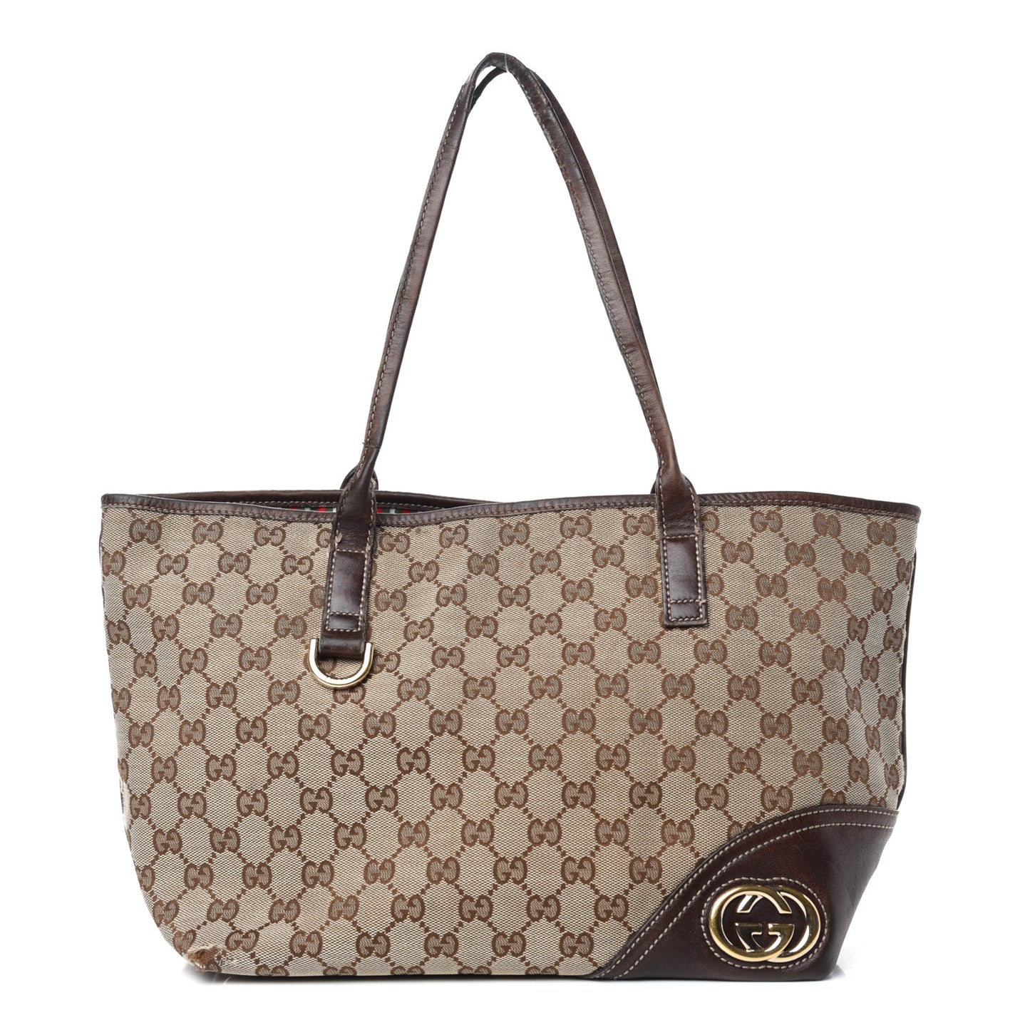 Monogram Medium New Britt Tote Brown