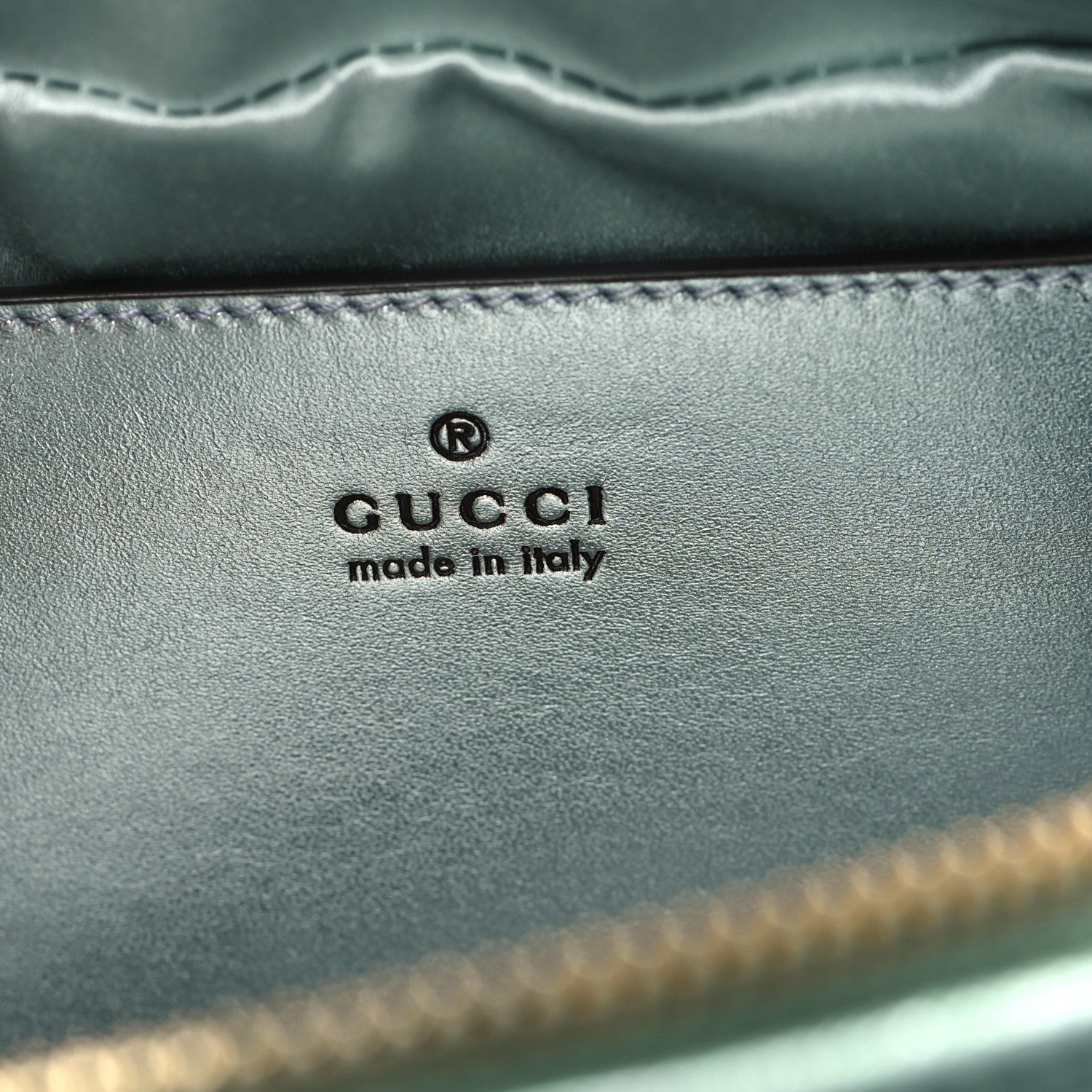 Gucci Iridescent Nappa Chevron Matelasse Small GG Marmont Chain Shoulder Bag Iridescent Salvy Green 7 of 10