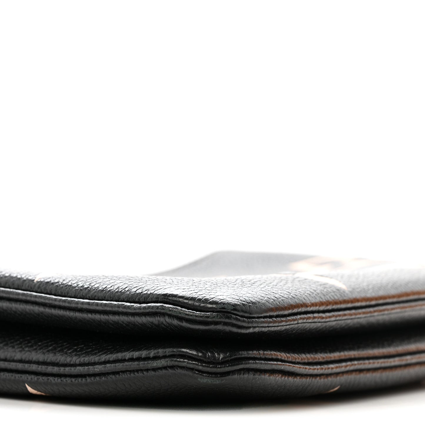 Empreinte Monogram Giant Double Zip Pochette Black Cream