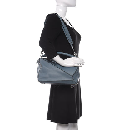 Loewe Calfskin Medium Puzzle Bag Stone Blue 2 of 9