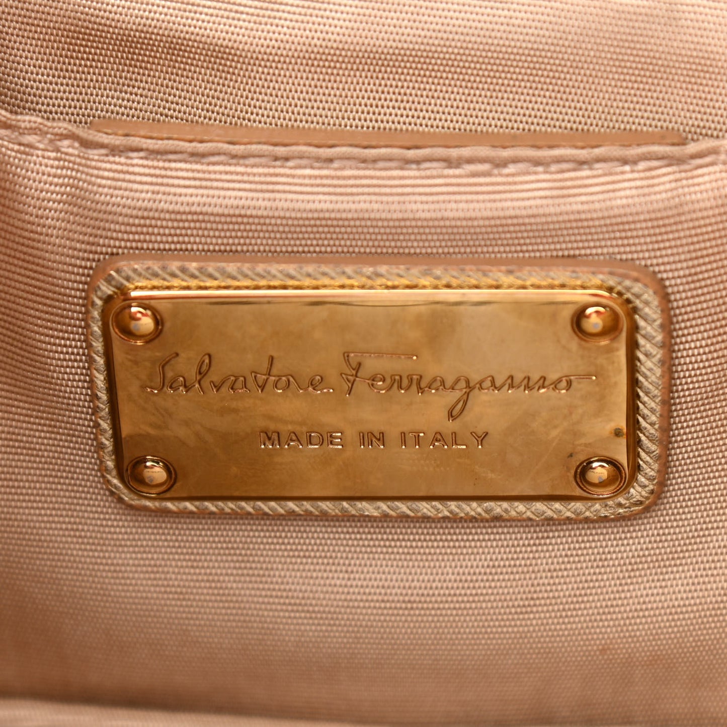 Hammered Calfskin Mini Vara Bow Crossbody Bag Gold