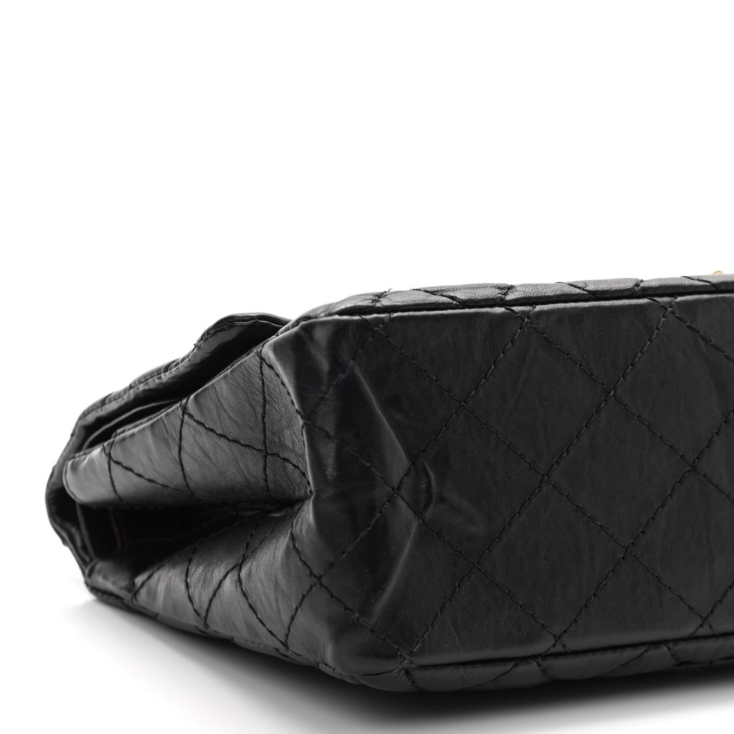Aged Calfskin Quilted 2.55 Reissue 226 Flap Black