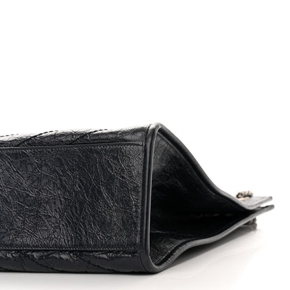 Saint Laurent Crinkled Calfskin Matelasse Monogram Niki Shoulder Bag Deep Marine 10 of 10