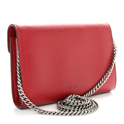 Gucci Calfskin Mini Dionysus Chain Wallet Hibiscus Red 3 of 10