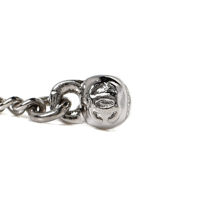 Chanel Baguette Crystal CC Drop Earrings Silver 4 of 4