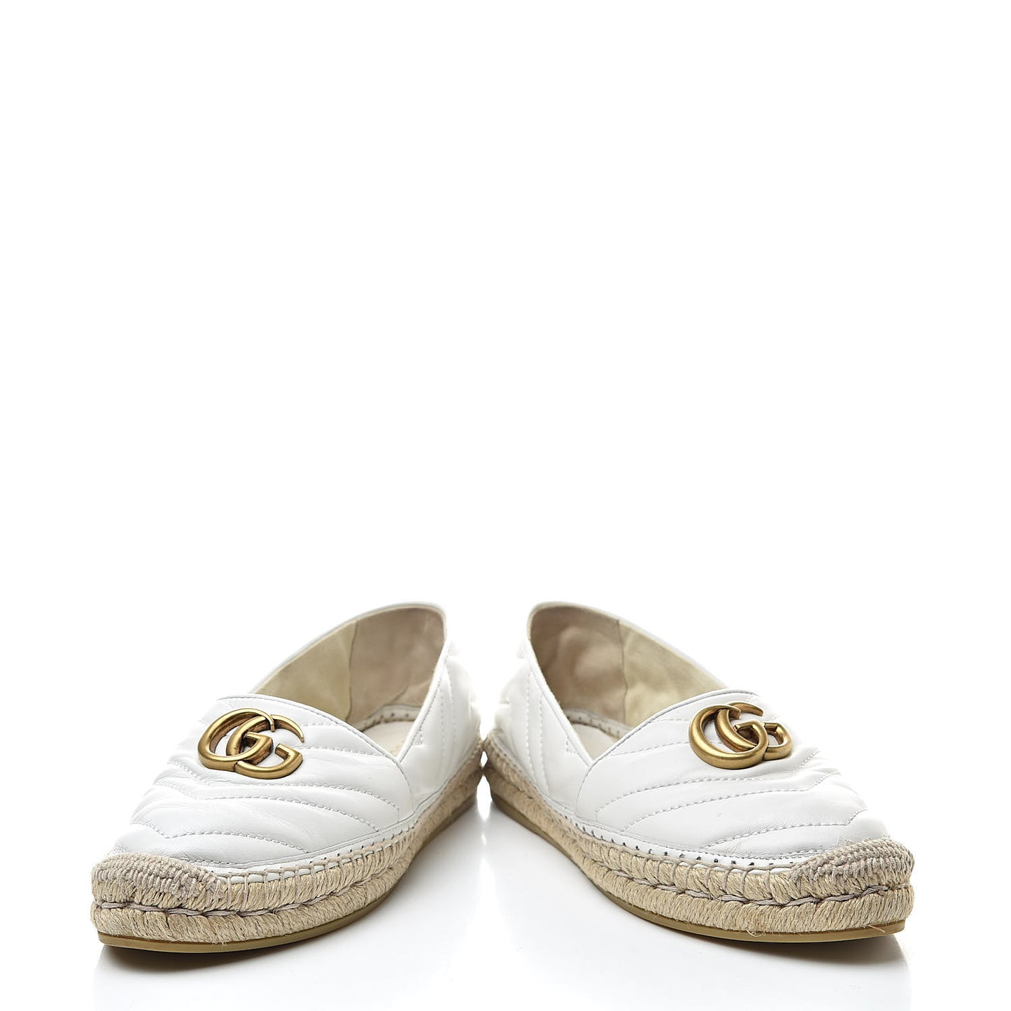 Nappa Matelasse GG Marmont Espadrilles 36.5 Great White