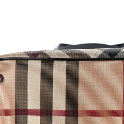 Burberry Nova Check Patent Trim Shopper Tote Black 14 of 17