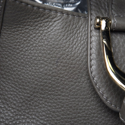 Gucci Pebbled Calfskin Medium Greenwich Shoulder Bag Grey 8 of 11