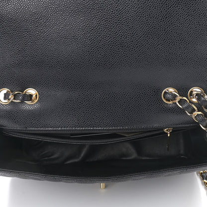 Chanel Caviar Quilted Jumbo Single Flap Black 5 of 9