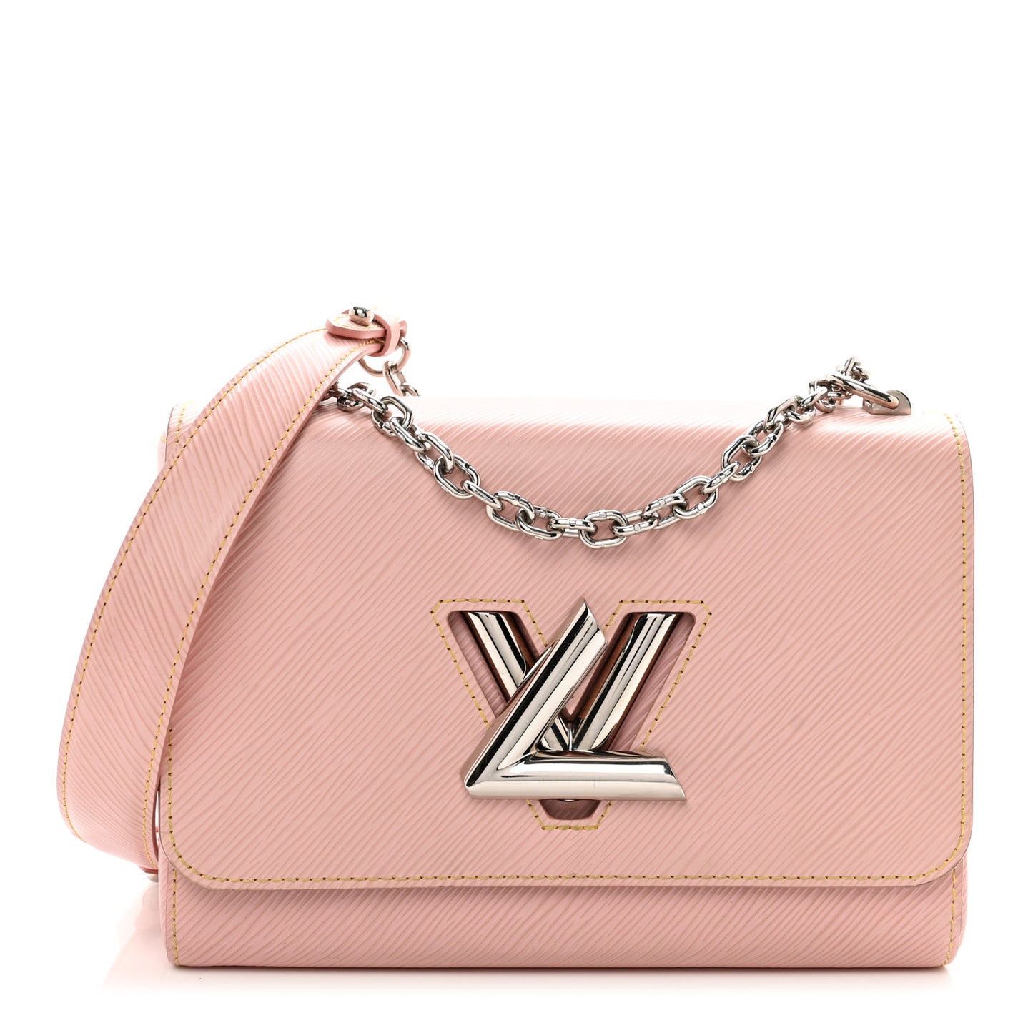 Epi Twist Shoulder Bag MM Rose Ballerine