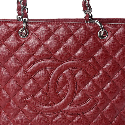 Chanel Caviar Quilted Grand Shopping Tote GST Red 14 of 14