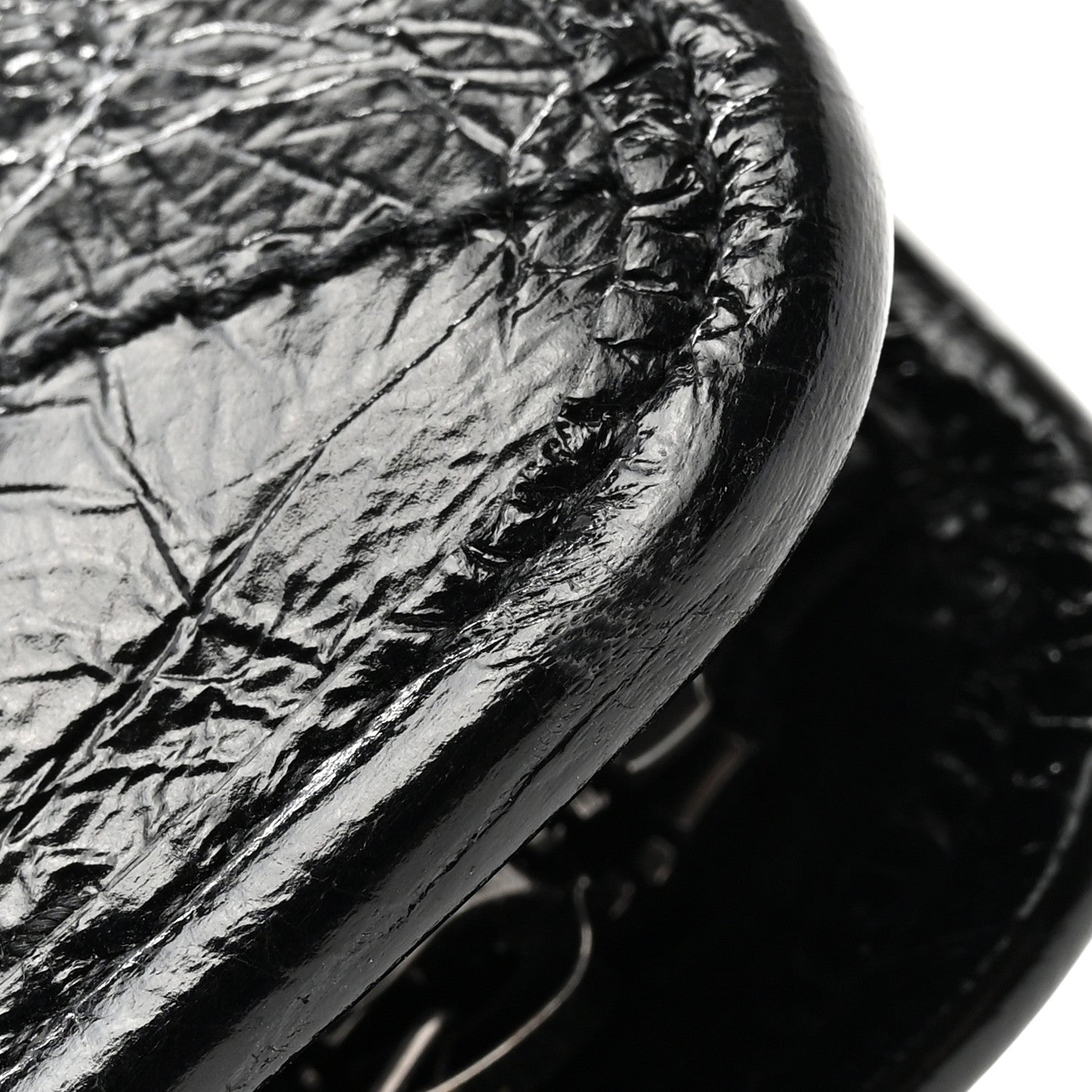 Saint Laurent Crinkled Calfskin Matelasse Monogram Niki Card Holder Black 9 of 9