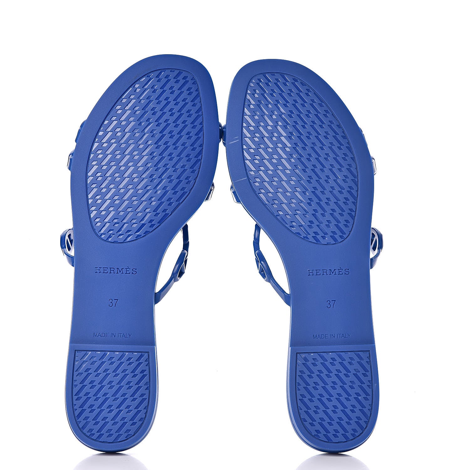 Hermes Rubber Chaine d'Ancre Rivage Sandals 37 Bleu Smalt 5 of 9