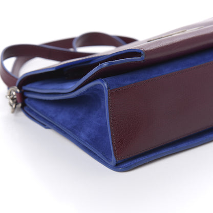 Givenchy Goatskin Suede Medium GV3 Shoulder Bag Aubergine Blue 6 of 9